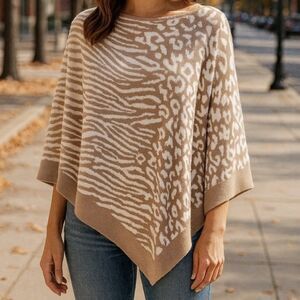 Barefoot Dreams Sweater Poncho One Size CozyChic Ultra Lite Soft Knit Lounge